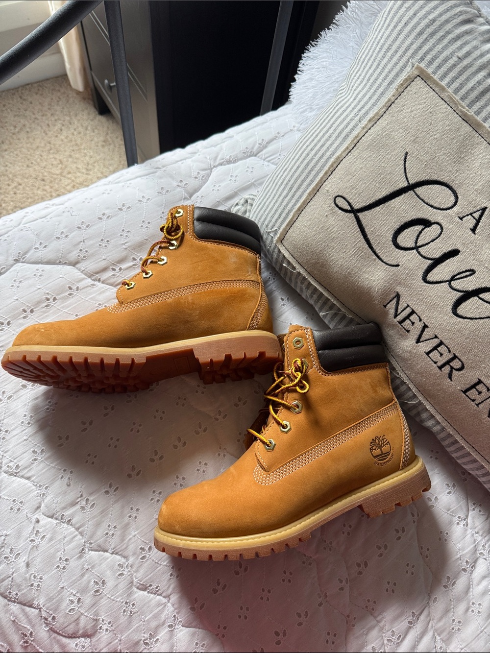 Timberland Wheat Nubuck Men's Work Boots in Tan